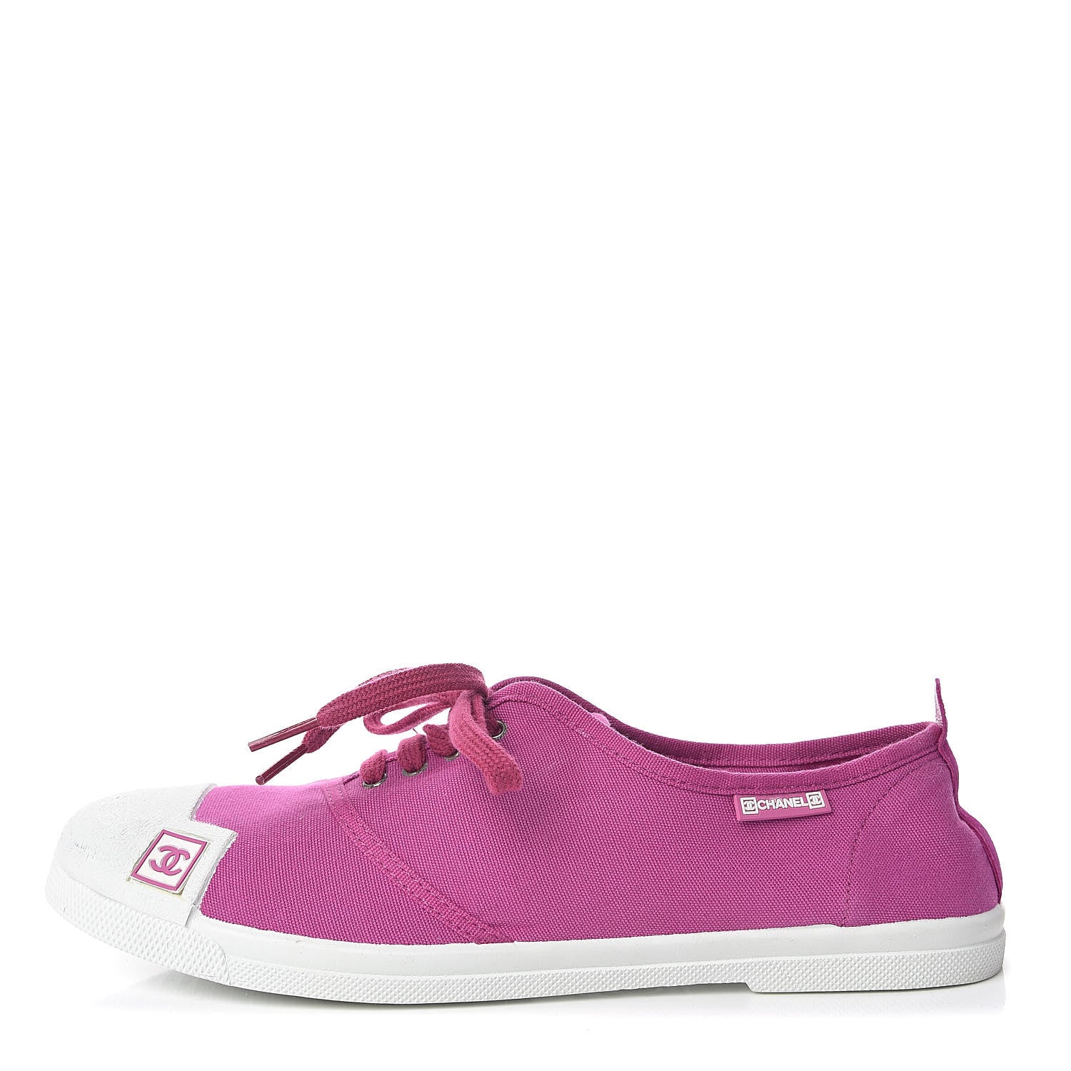 Chanel Fabric Low Top Sneakers 40 Pink 1 of 11