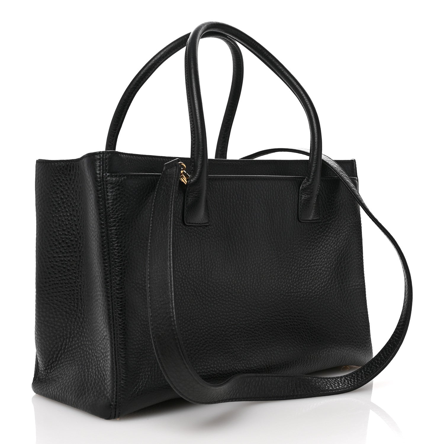 Chanel Deerskin Cerf Executive Shopper Tote Black 4 of 11