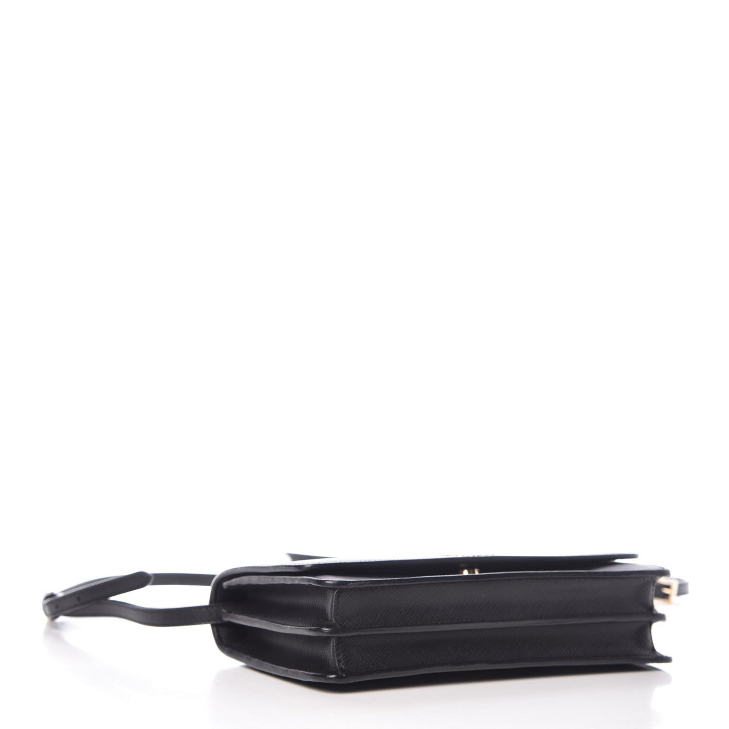 Saffiano Lux Crossbody Bag Black