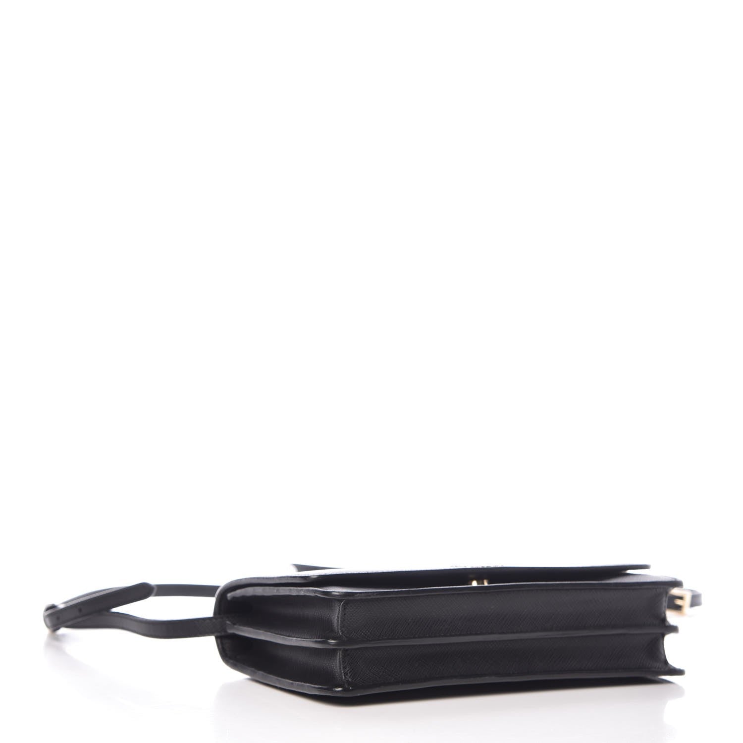 Prada Saffiano Lux Crossbody Bag Black 4 of 7