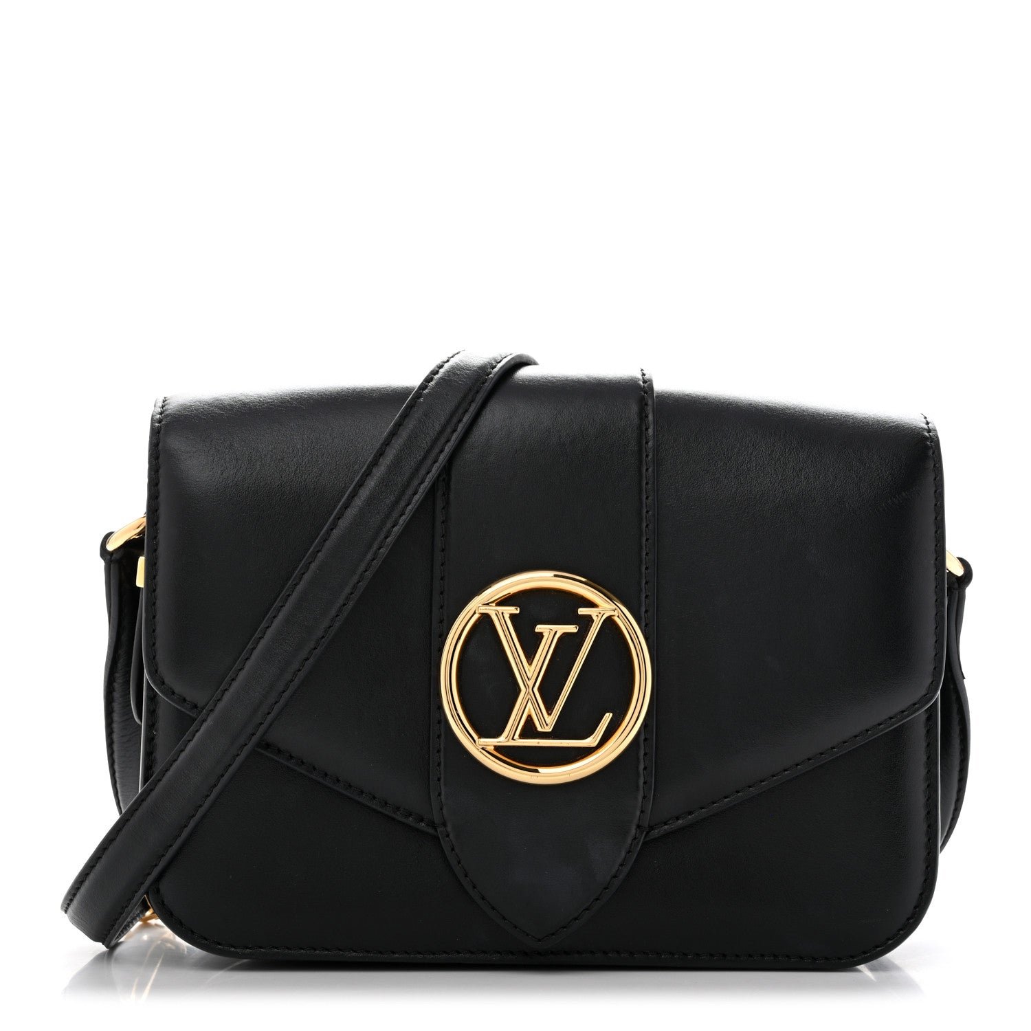 Louis Vuitton Smooth Calfskin LV Pont 9 Black 1 of 13