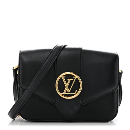 Louis Vuitton Smooth Calfskin LV Pont 9 Black 1 of 13