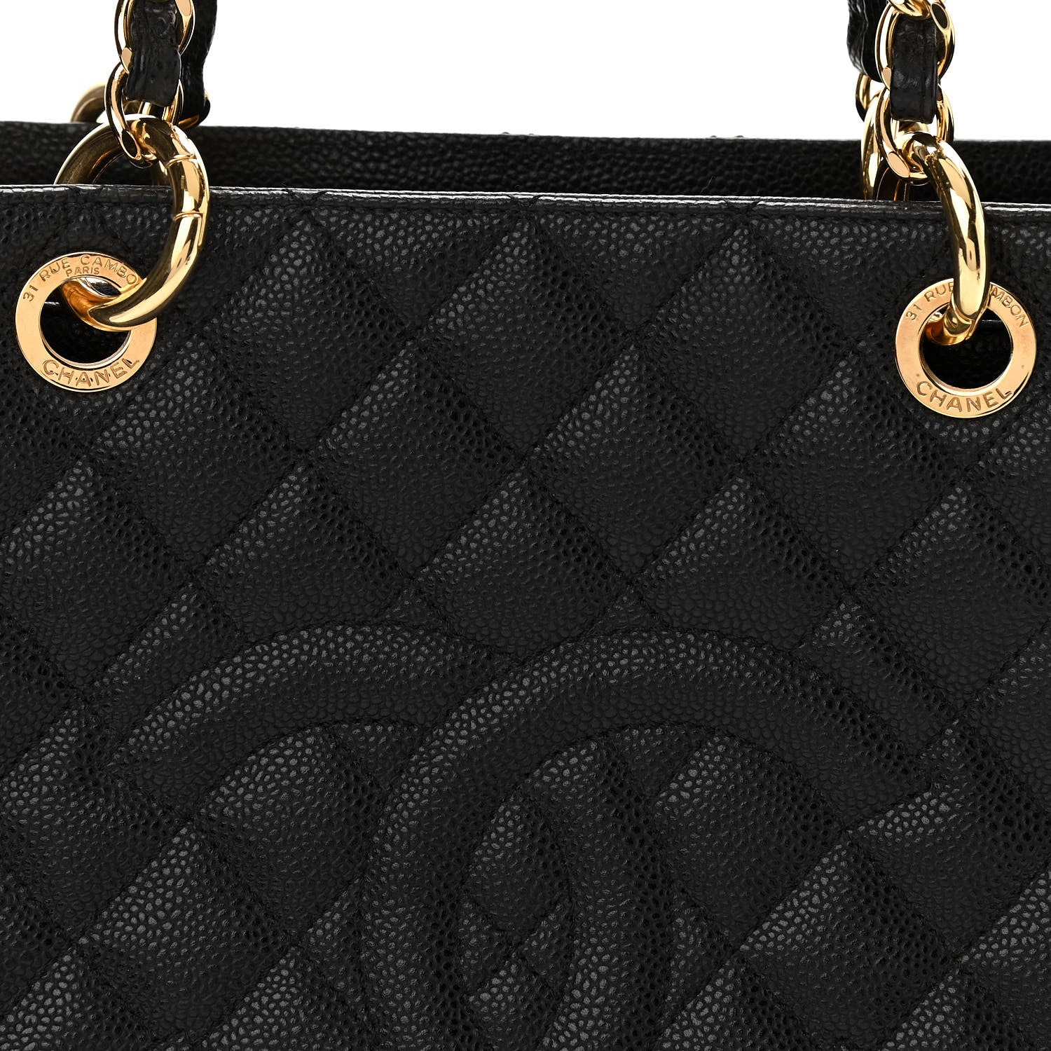 Chanel Caviar Quilted Grand Shopping Tote GST Black 8 of 10