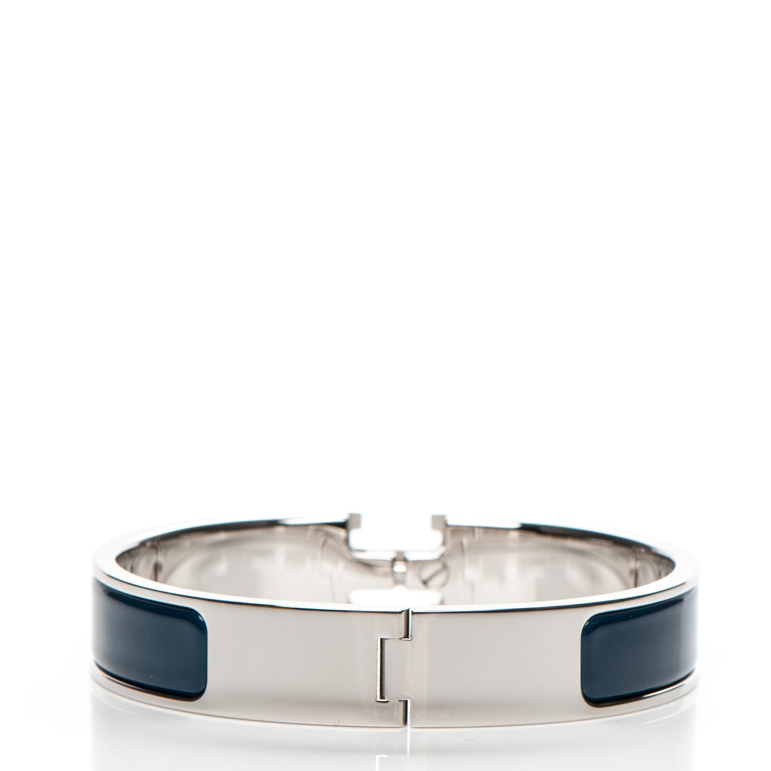 Hermes Narrow Enamel Clic Clac H Bracelet PM Bleu Biarritz 3 of 5