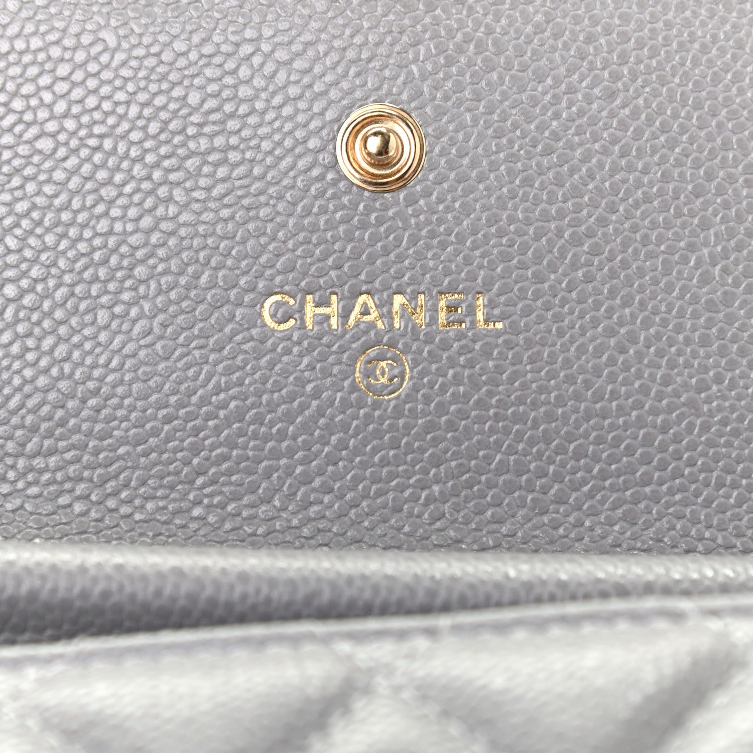 Chanel Caviar Quilted Miss Coco Clutch With Chain Grey 8 of 10