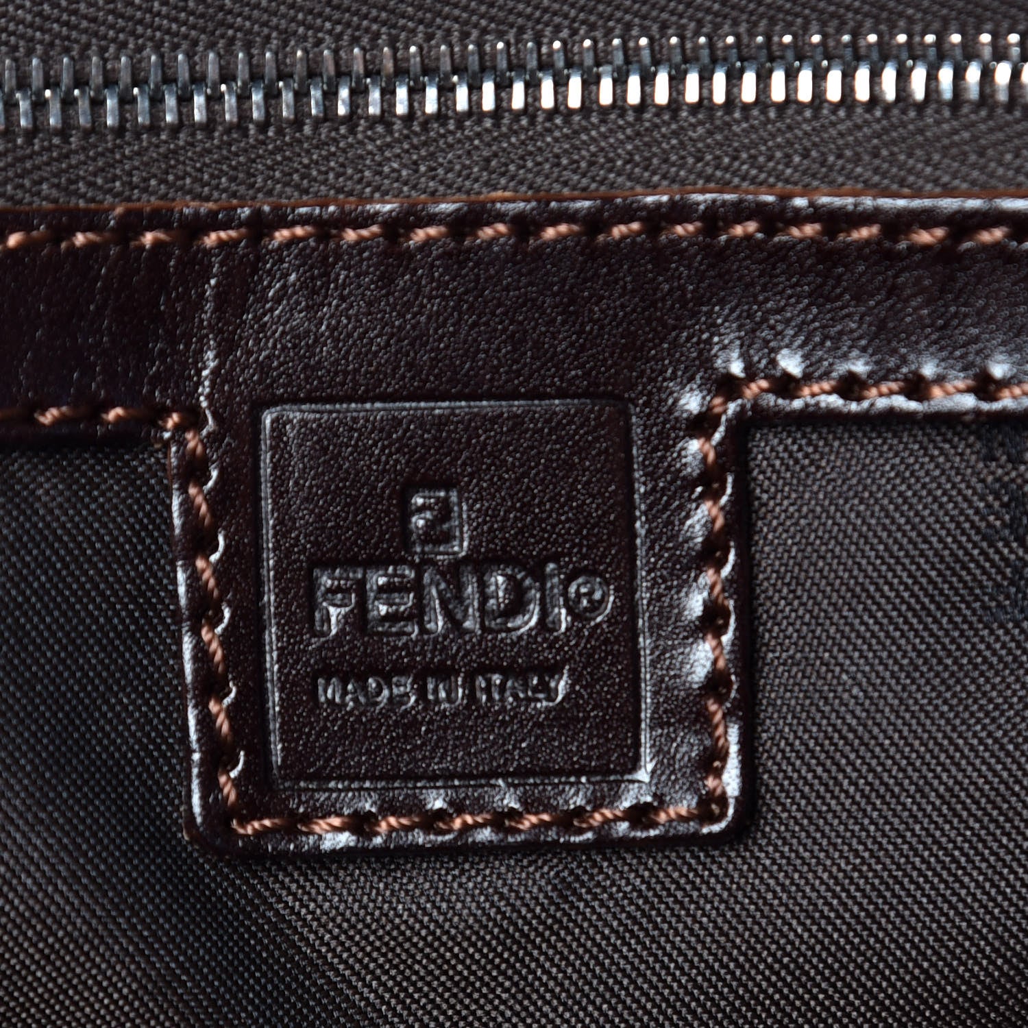 Fendi Zucca Mini Boston Satchel Tobacco 8 of 11