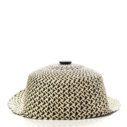 Hermes Panama Straw Chapeau Tanzanie Canna Hat 57 Naturel Black 6 of 11
