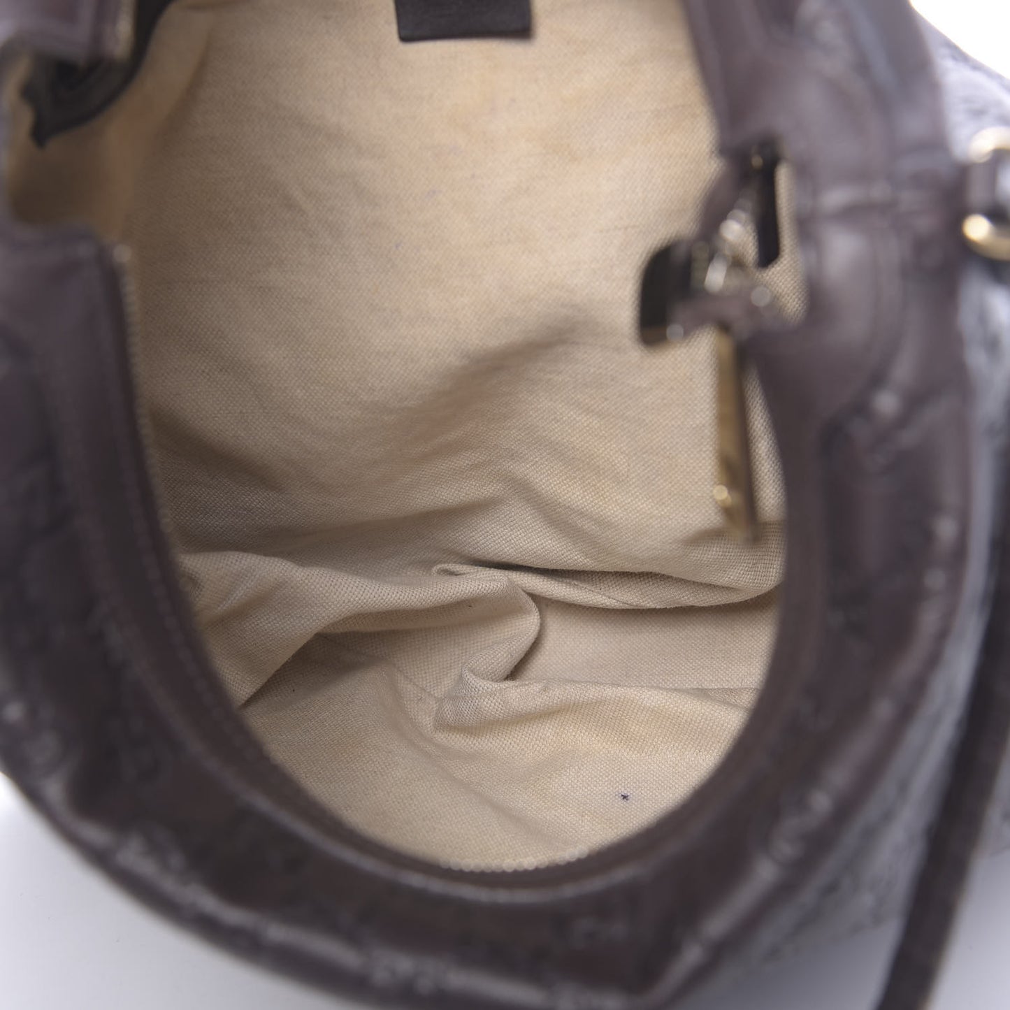 Guccissima Large Bree Hobo Dark Brown