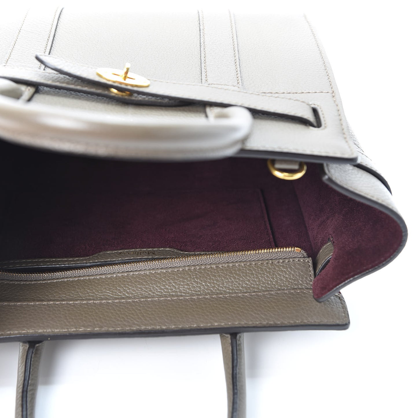 Small Classic Grain Mini Zipped Bayswater Solid Grey