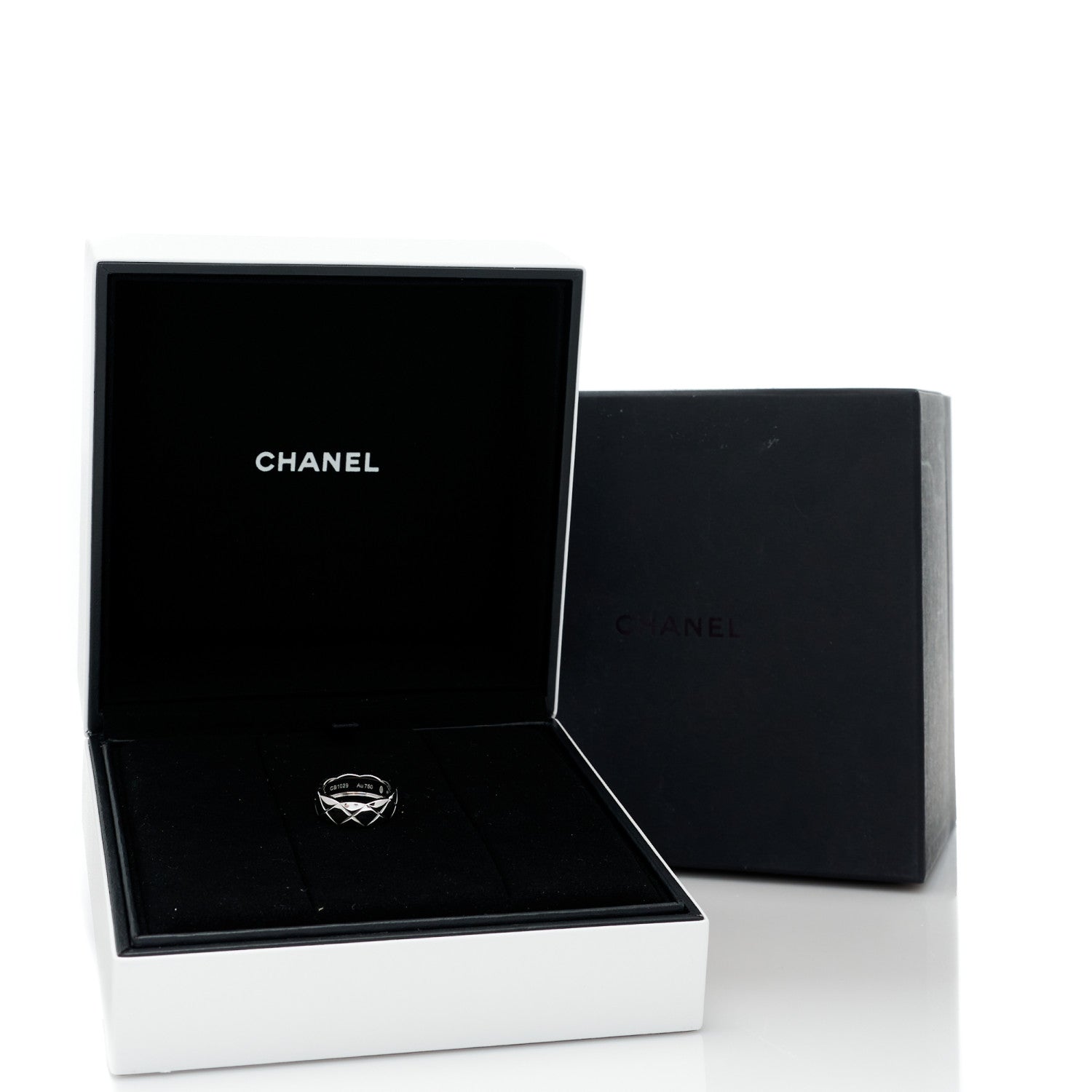 Chanel 18K White Gold Small Coco Crush Ring 52 6 8 of 8