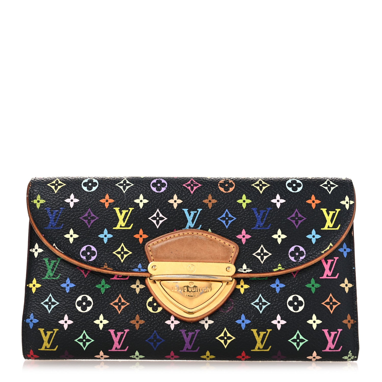 Louis Vuitton Monogram Multicolor Eugenie Wallet Black Grenade 1 of 10
