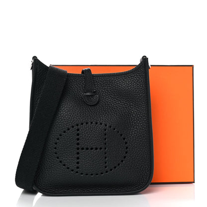 Hermes Taurillon Clemence Evelyne TPM Black 11 of 11