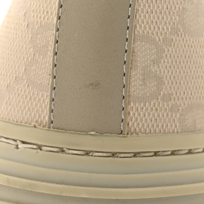 Gucci Washed Cotton GG Monogram Calfskin Womens Low Top Sneakers 40 White Mystic White Great White 11 of 11