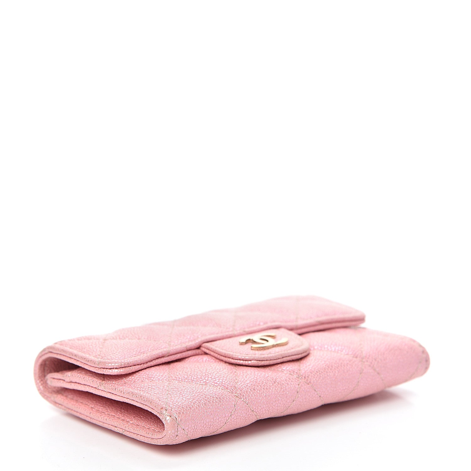 Chanel Iridescent Caviar Quilted Flap Card Holder Rose Pink 4 of 11