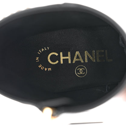 Chanel Calfskin CC Ankle Boots 37 Black 7 of 10