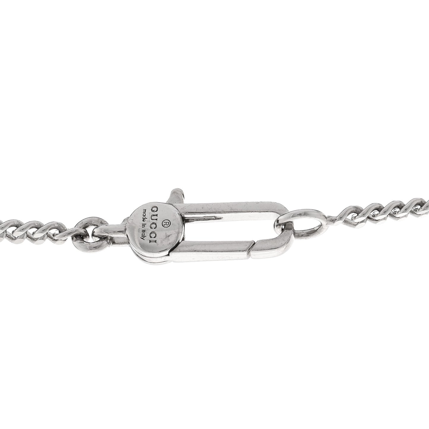 Sterling Silver GucciGhost Hamlet Skull Dog Tag Pendant Necklace