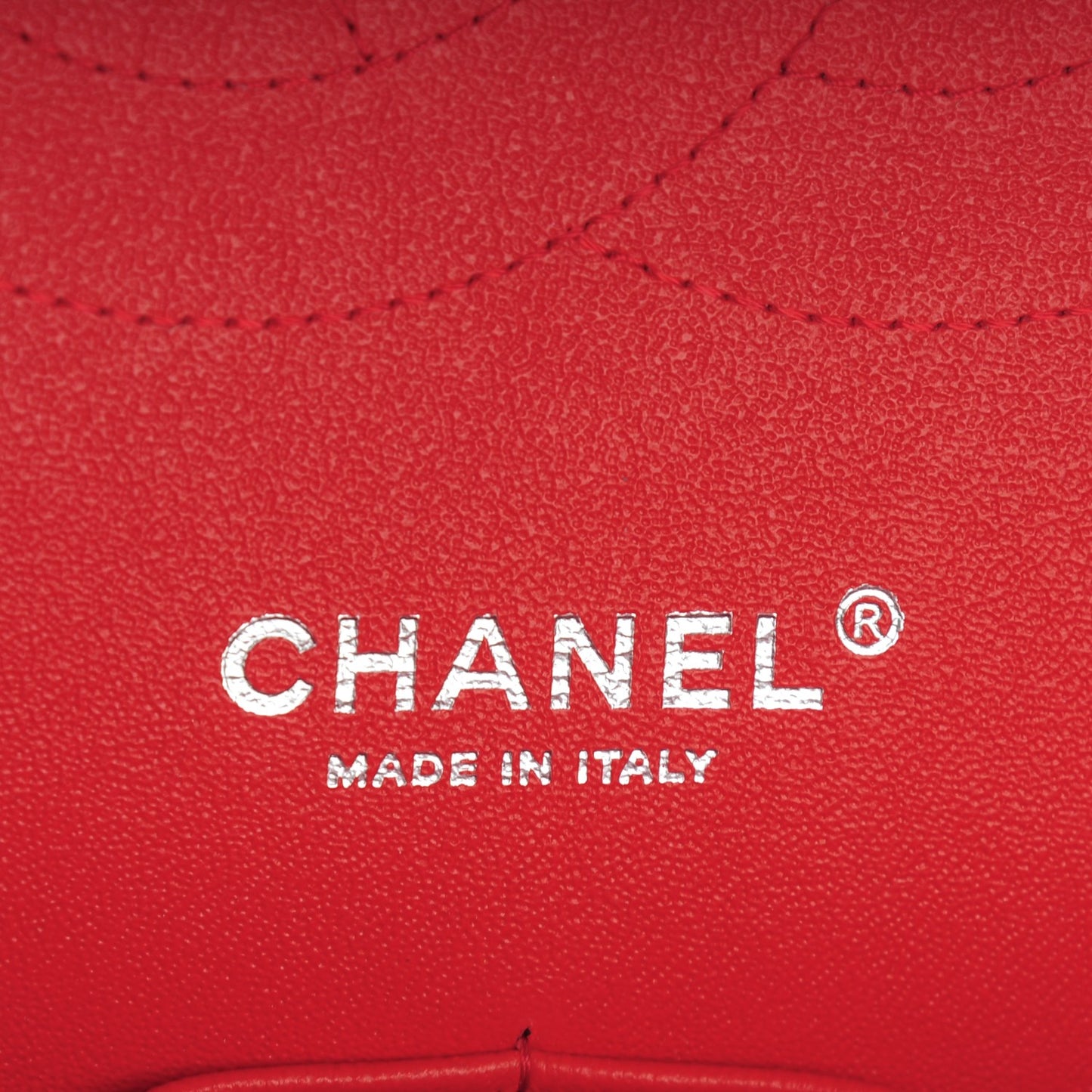 Lambskin Quilted Jumbo Double Flap Red