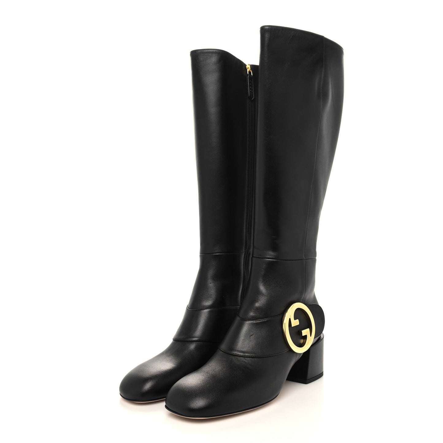 Nappa GG Blondie 55mm Knee High Boots 39 Black