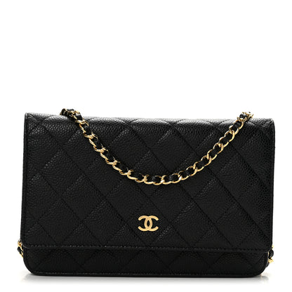 Chanel Caviar Quilted Wallet on Chain WOC Black 1 of 14