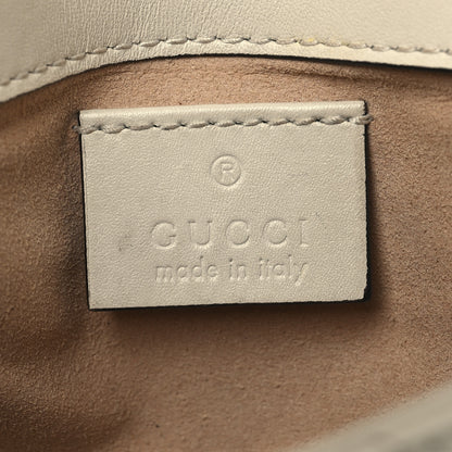 Gucci Calfskin Matelasse Super Mini GG Marmont Shoulder Bag White 6 of 10