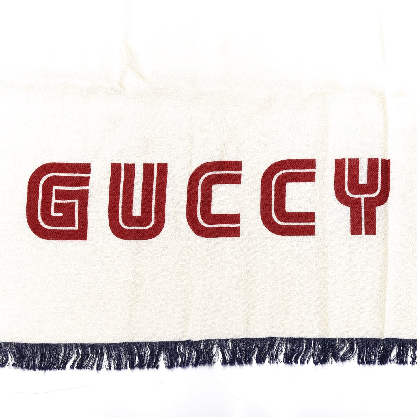 X SEGA Silk Modal Web GUCCY Scarf Ivory Blue Red