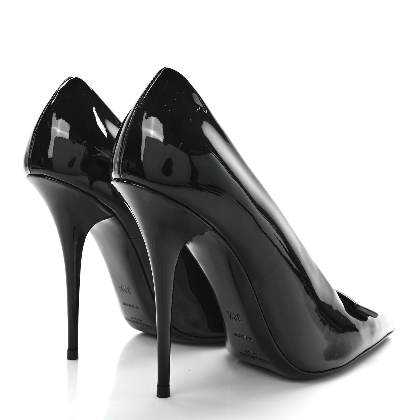 Patent Calfskin Kayla 110 Pumps 38.5 Black