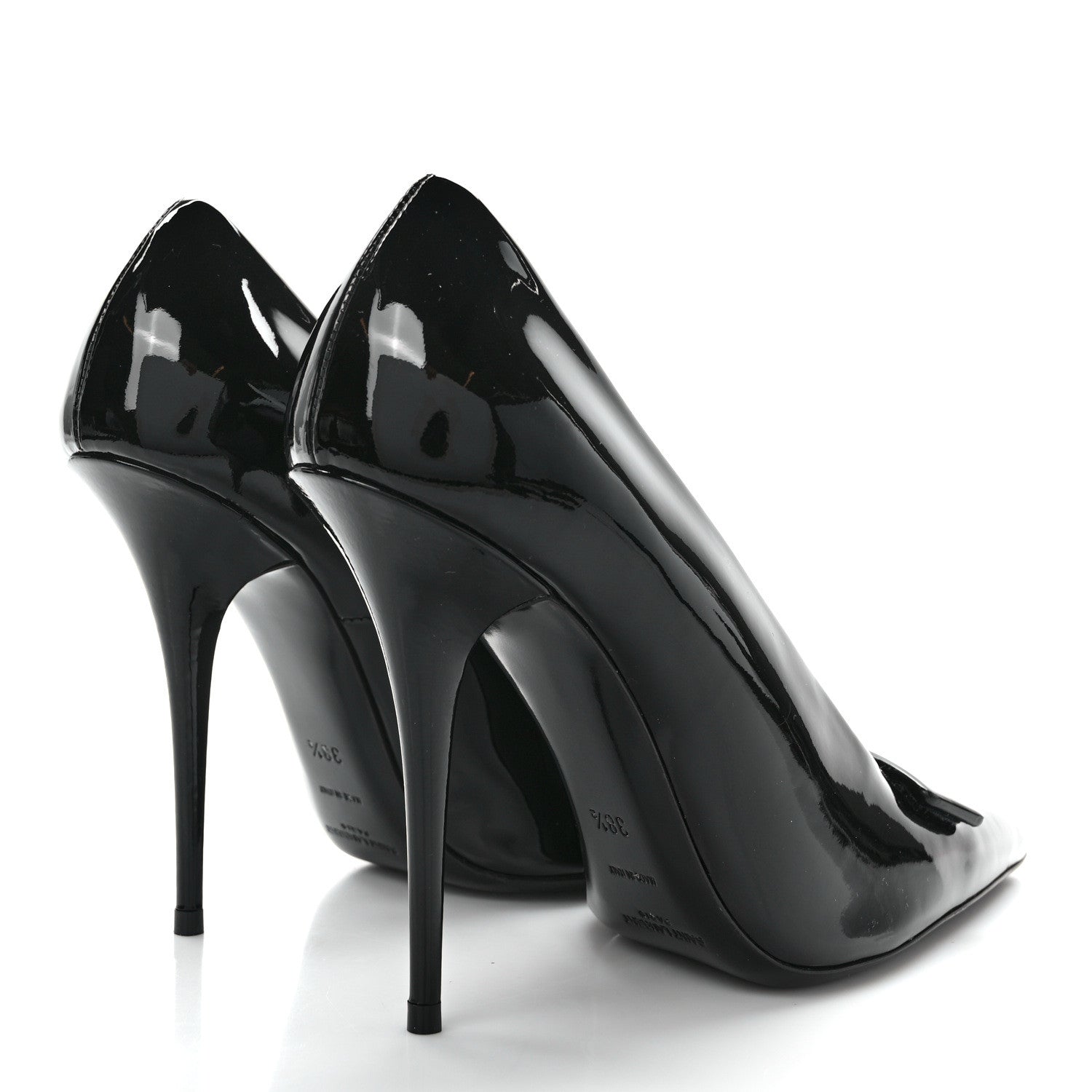 Saint Laurent Patent Calfskin Kayla 110 Pumps 38.5 Black 4 of 9