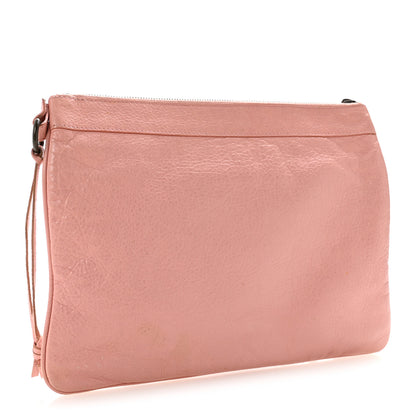 Balenciaga Agneau Classic Hardware Flat Handle Clutch Rose Peche 3 of 15