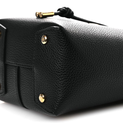 Salvatore Ferragamo Grained Calfskin Mini Gancino Bucket Bag Black 9 of 9