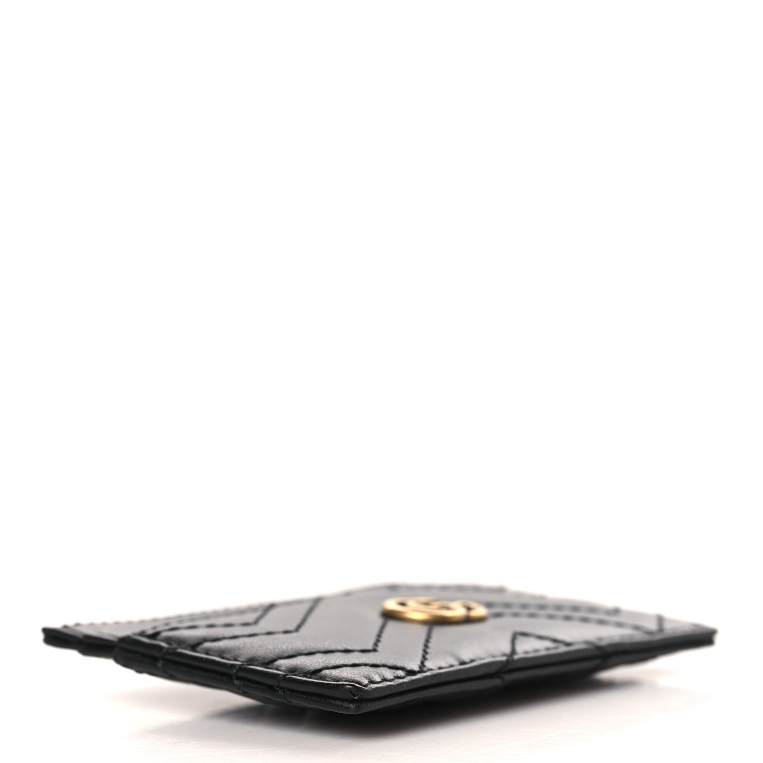 Gucci Calfskin Matelasse GG Marmont Card Holder Black 4 of 7