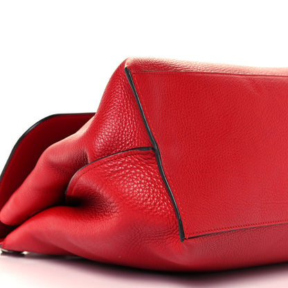 Gucci Pebbled Calfskin Large Bamboo Daily Top Handle Bag Red 9 of 10