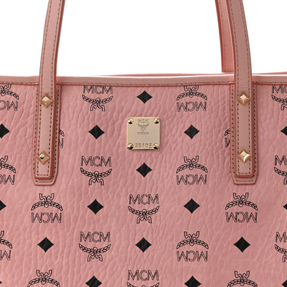 MCM Visetos Medium Anya Shopper Tote Light Pink 9 of 11
