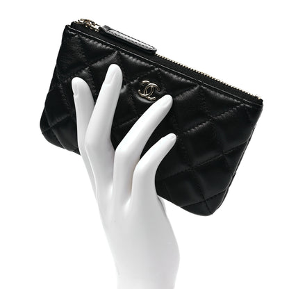 Chanel Lambskin Quilted Small No. 5 Cosmetic Case Black 2 of 9