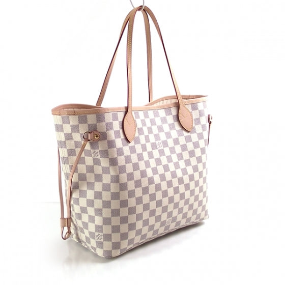 Damier Azur Neverfull MM Tote Bag Purse cw22500