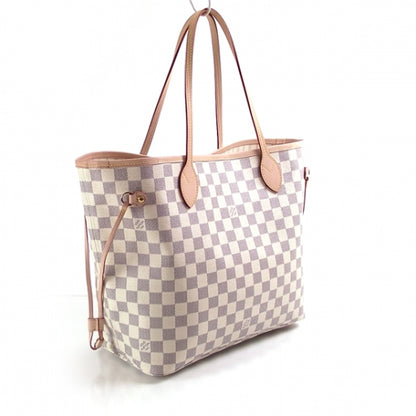 Louis Vuitton Damier Azur Neverfull MM Tote Bag Purse cw22500 3 of 8