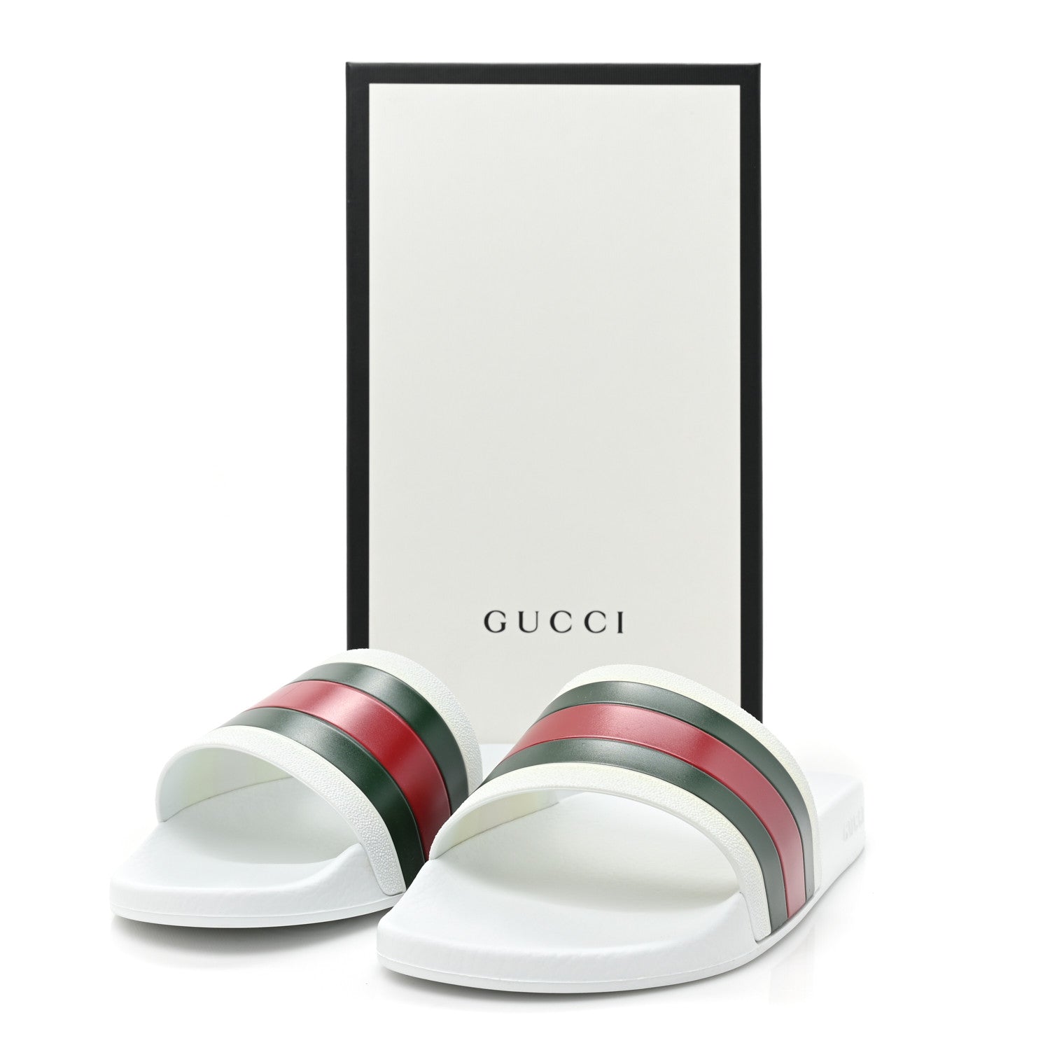 Gucci Rubber Web Mens Pool Slide Sandals 11 Great White 9 of 9