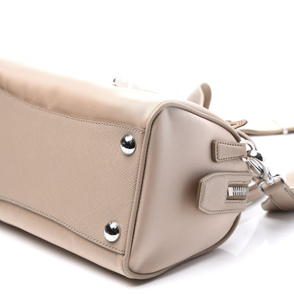 Prada Tessuto Nylon Saffiano Re-Edition 2005 Top Handle Crossbody Bag Cammeo 8 of 14