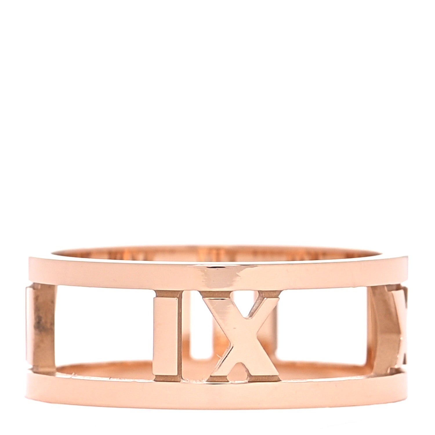 Tiffany 18K Rose Gold Atlas Open Ring 50 5.5 1 of 4