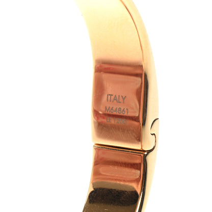 Louis Vuitton Brass Crystal Monogram Nanogram Strass Cuff M Gold 6 of 6