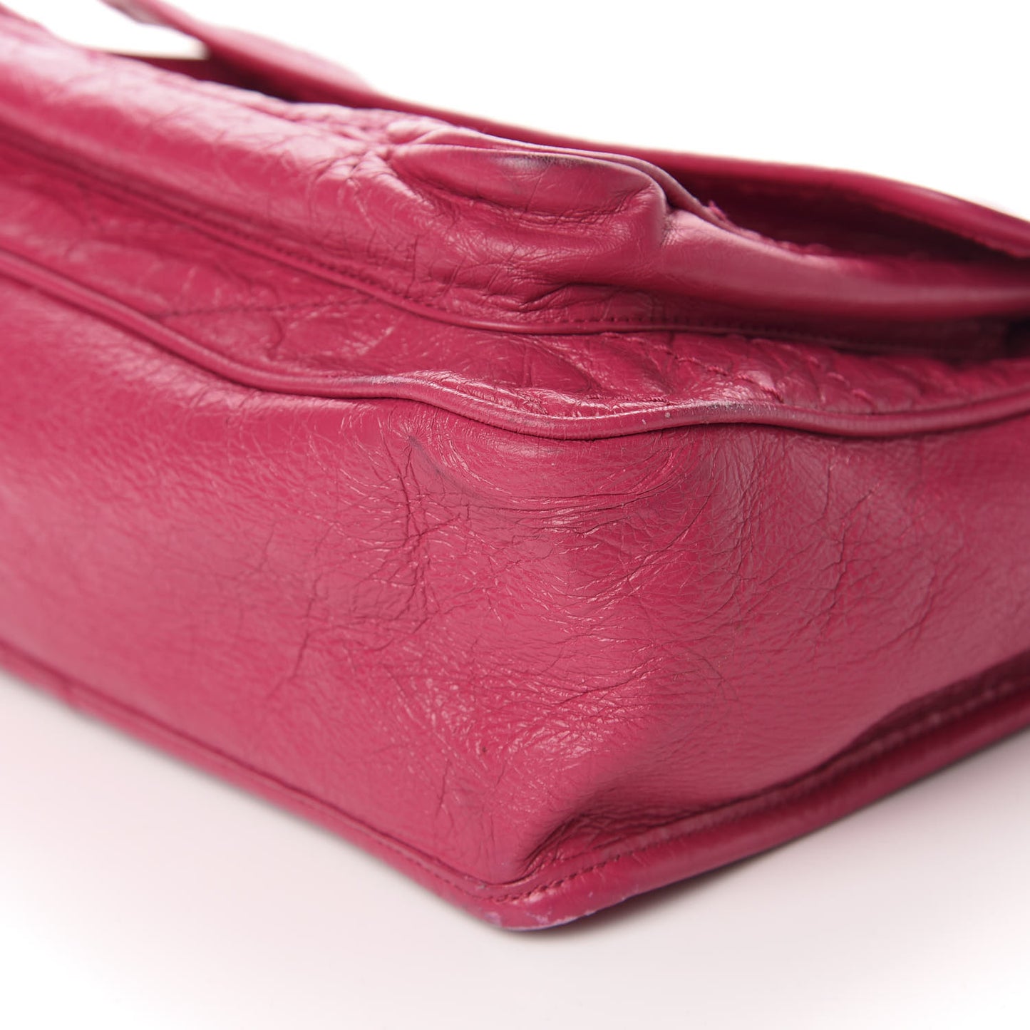 Crinkled Calfskin Matelasse Monogram Medium Niki Chain Satchel Freesia
