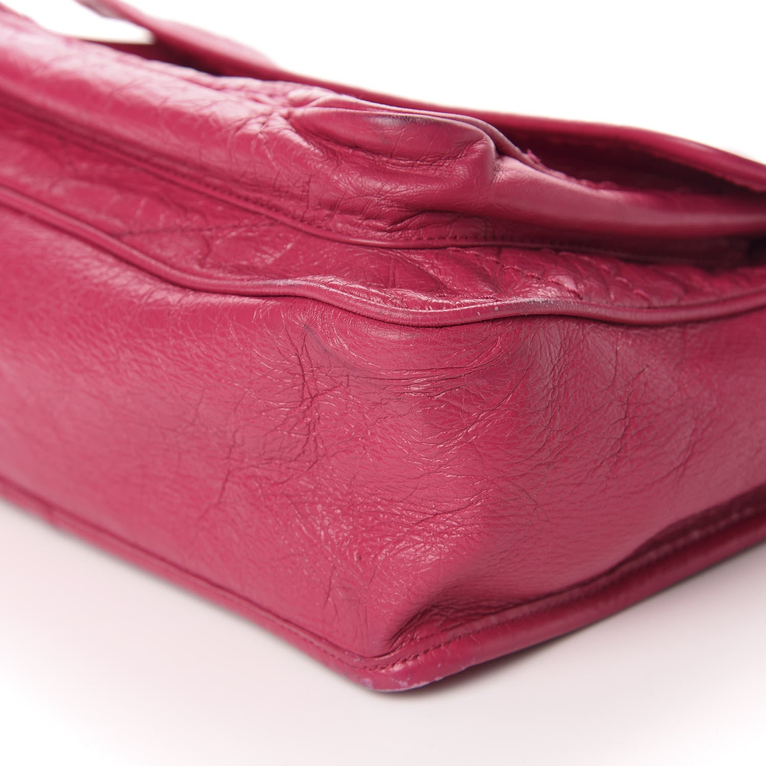 Saint Laurent Crinkled Calfskin Matelasse Monogram Medium Niki Chain Satchel Freesia 7 of 21