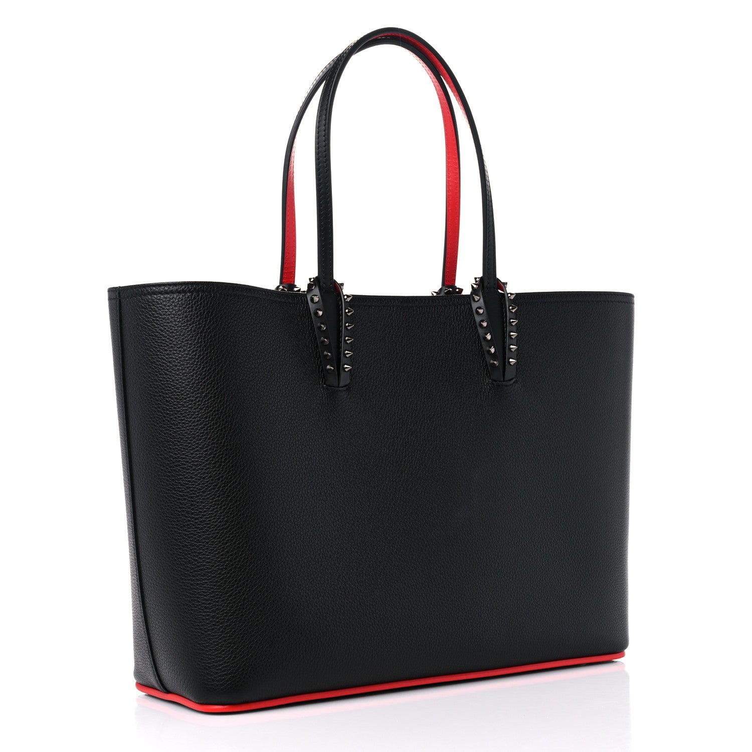 Christian Louboutin Calfskin Spikes East West Cabata Tote Black 4 of 15