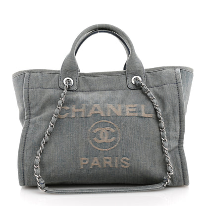Chanel Denim Small Deauville Tote Light Blue 1 of 11