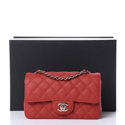 Chanel Caviar Quilted Mini Rectangular Flap Red 10 of 10