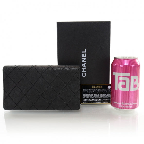 Distressed Caviar Outdoor Ligne Wallet Black