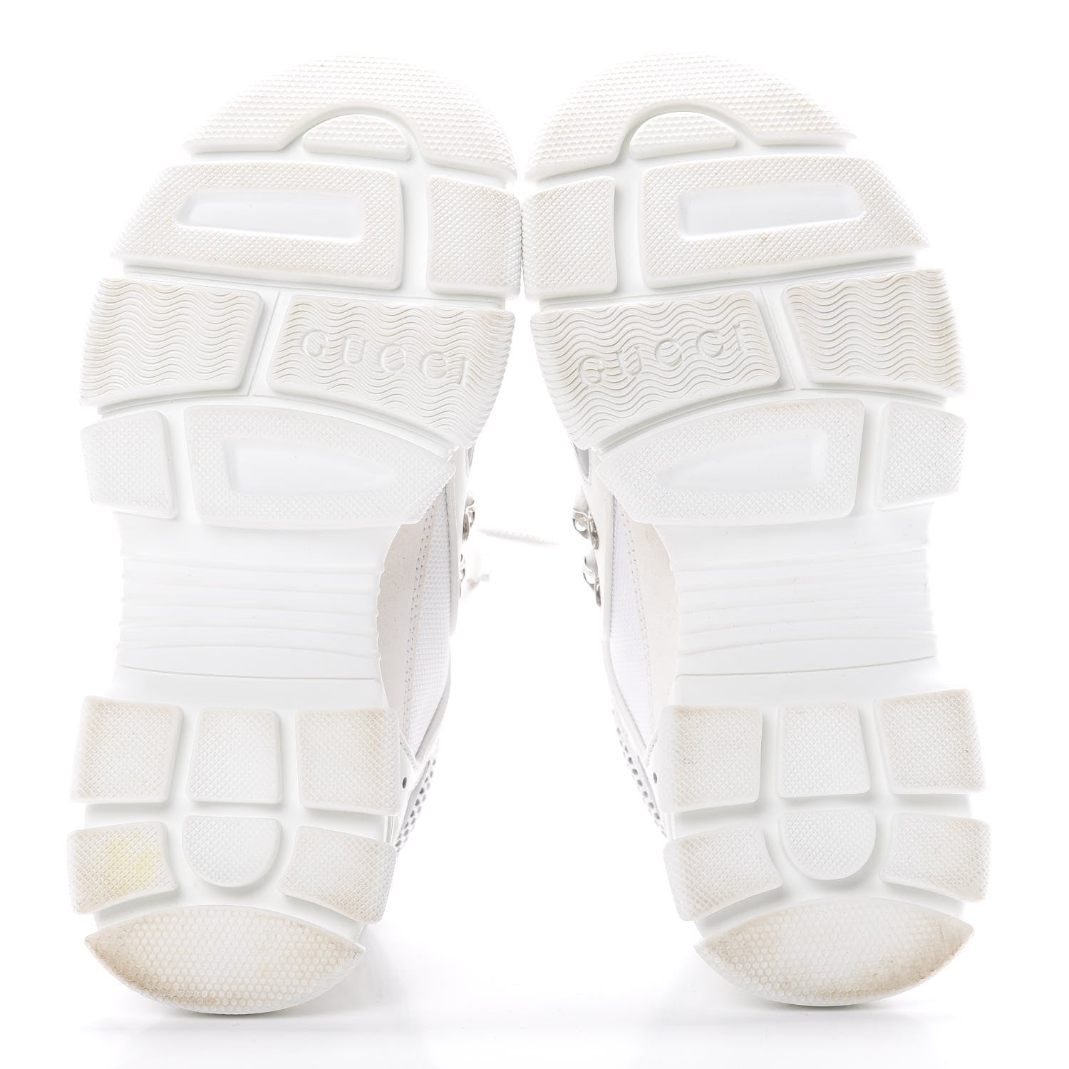 Gucci X SEGA Mesh Calfskin Suede Womens Flashtrek Sneakers 35 Great White 5 of 9