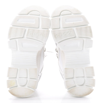 Gucci X SEGA Mesh Calfskin Suede Womens Flashtrek Sneakers 35 Great White 5 of 9