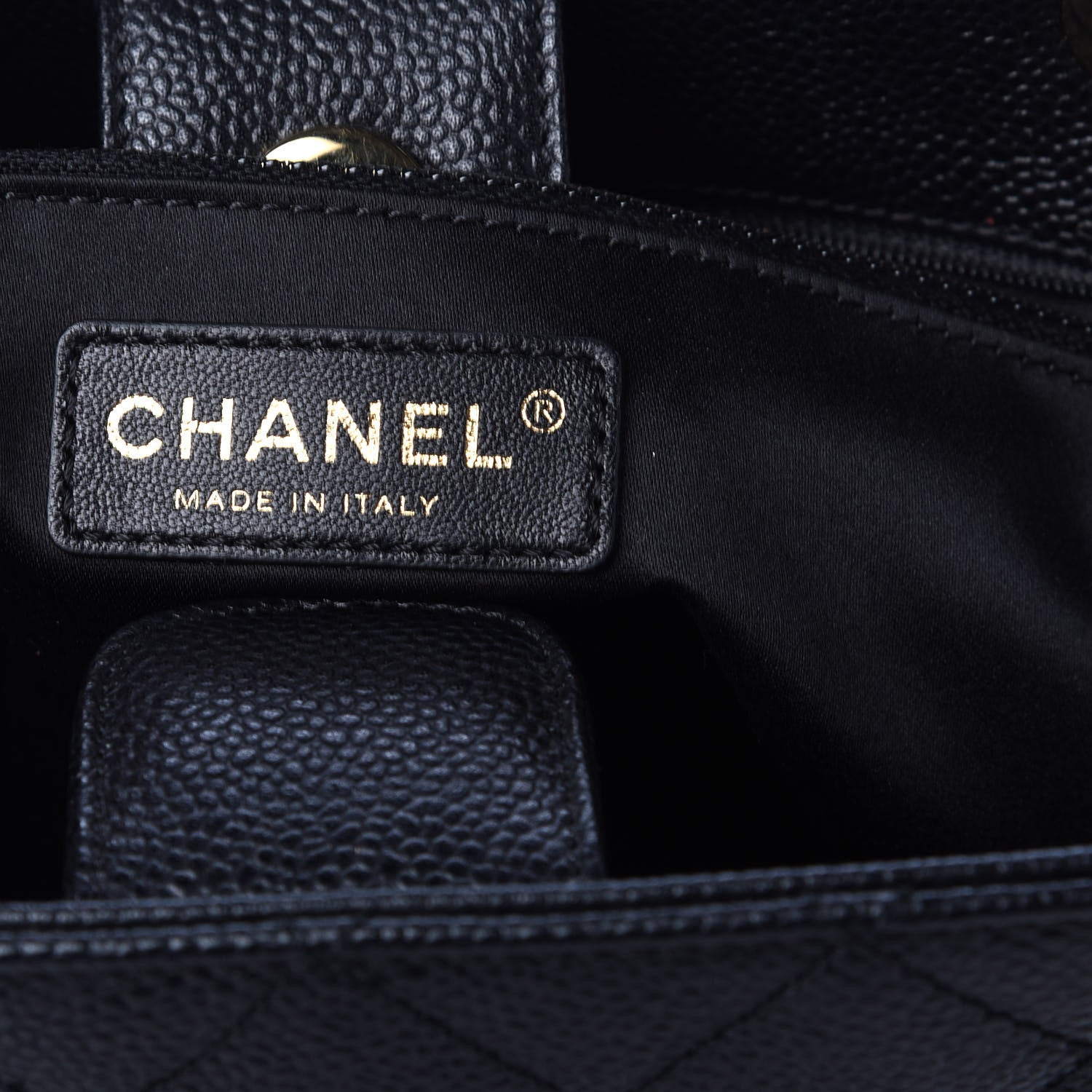 Chanel Caviar Quilted Petit Shopping Tote PST Black 7 of 9