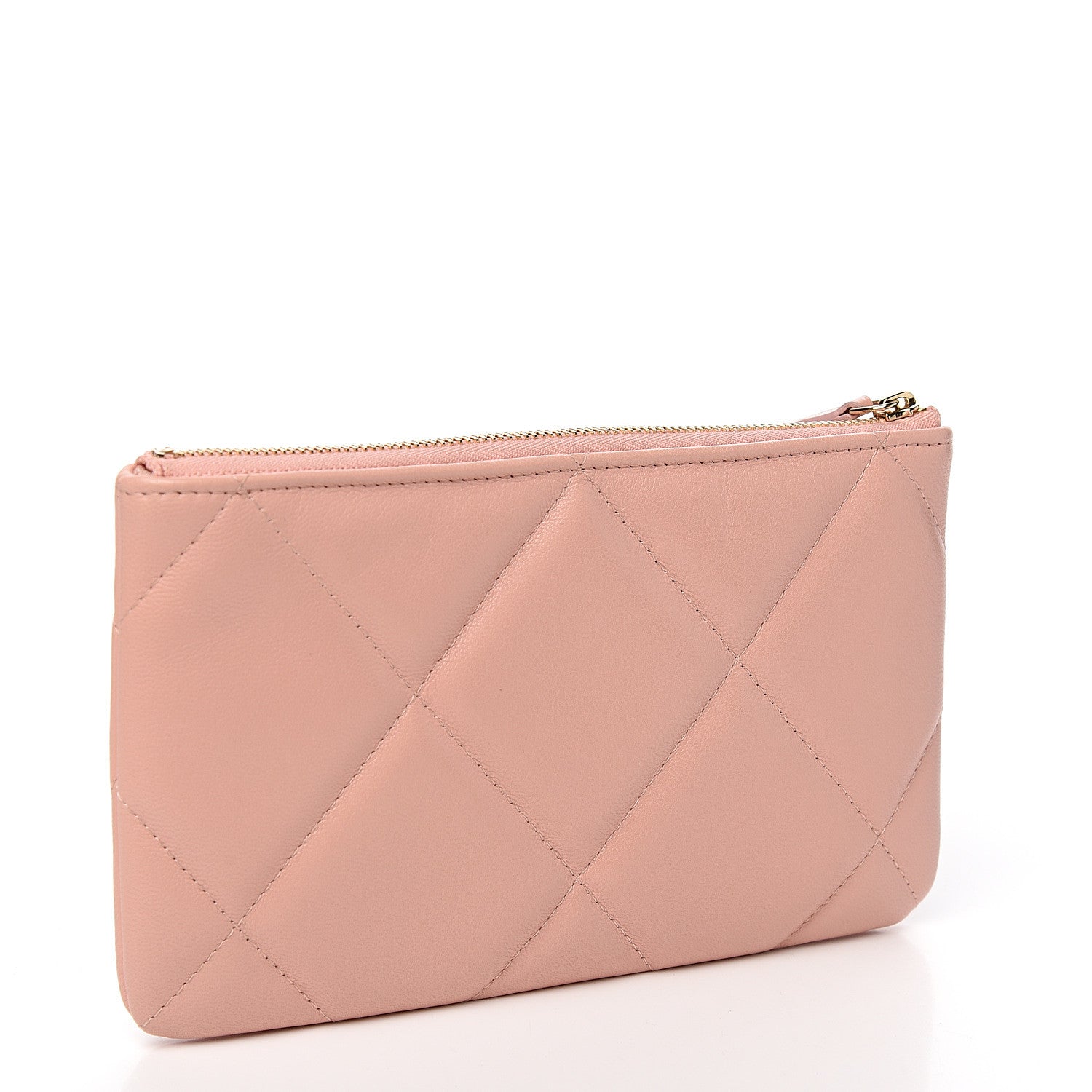 Chanel Goatskin Quilted 19 Cosmetic Case Light Pink 2 of 7