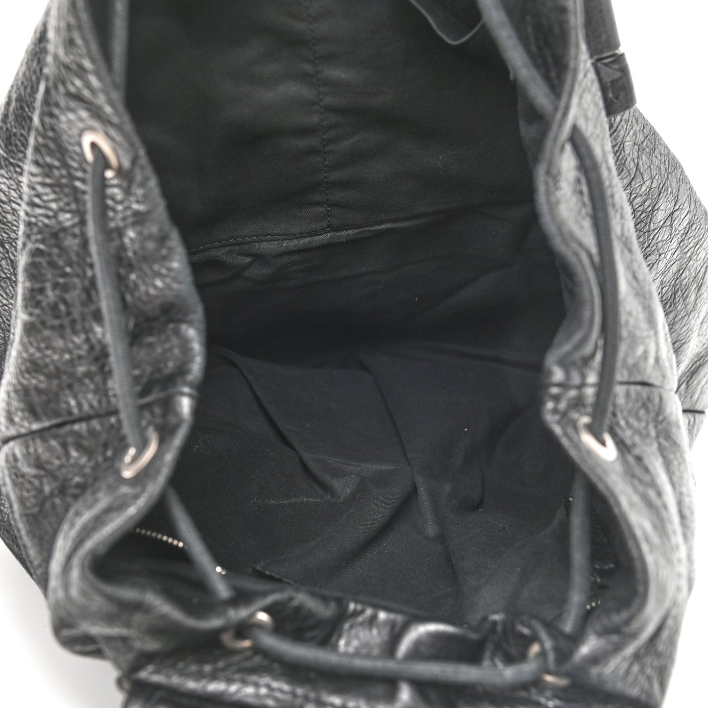 Agneau Classic Silver Hardware S Traveler Backpack Black